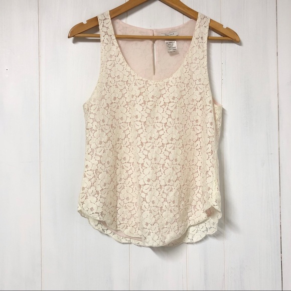 Aritzia Talula Betty Cream Lace Tank Top/ Blouse - Picture 2 of 8